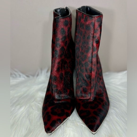 NINE WEST NWOT Calf Hair Zip Boot - Picture 10 of 11